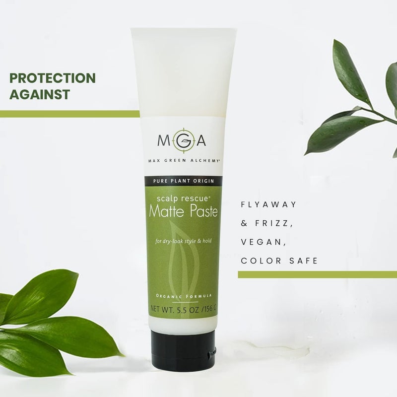 Max Green Alchemy Scalp Rescue Matte Paste - 5.5oz Organic Hair Styling Product - Image 2